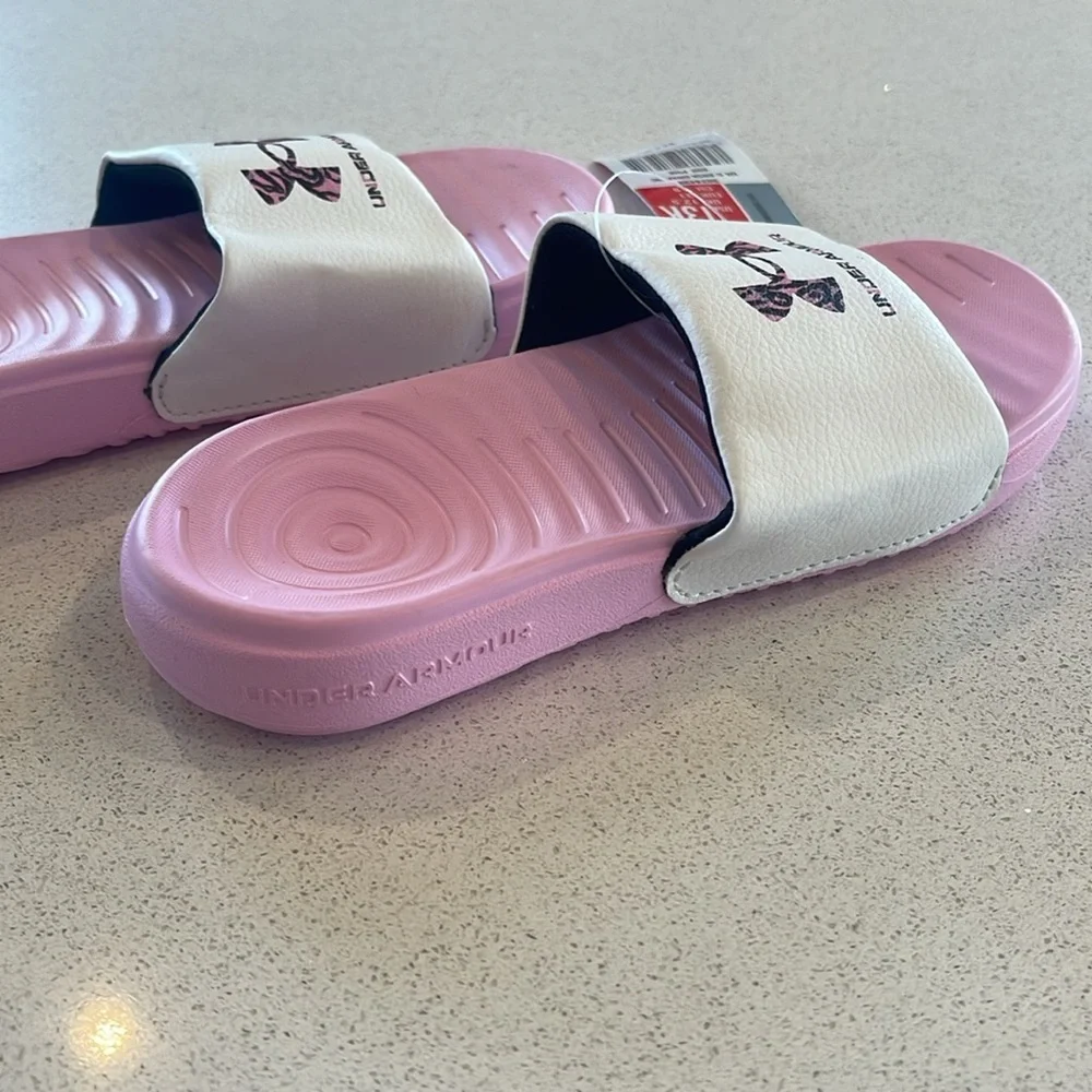 NWT UNDER ARMOUR Pink Sandals Size 13K - Picture 9 of 11